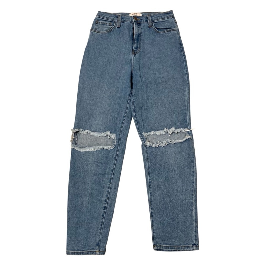 3/$20 Vibrant M.I.U. Straight Leg Distressed Jeans High Rise Women’s 28 Summer